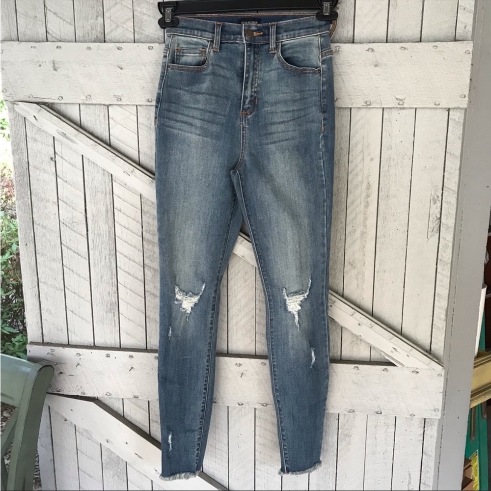 Poison Mushroom Distressed Skinny Jeans